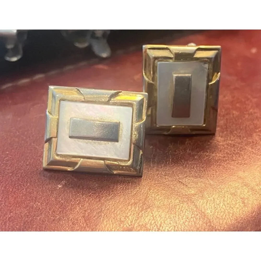 VTG Anson Gold Tone and MOP Cufflinks and 2